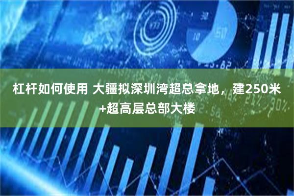 杠杆如何使用 大疆拟深圳湾超总拿地，建250米+超高层总部大楼