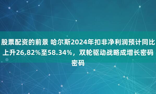 股票配资的前景 哈尔斯2024年扣非净利润预计同比上升26.82%至58.34%，双轮驱动战略成增长密码